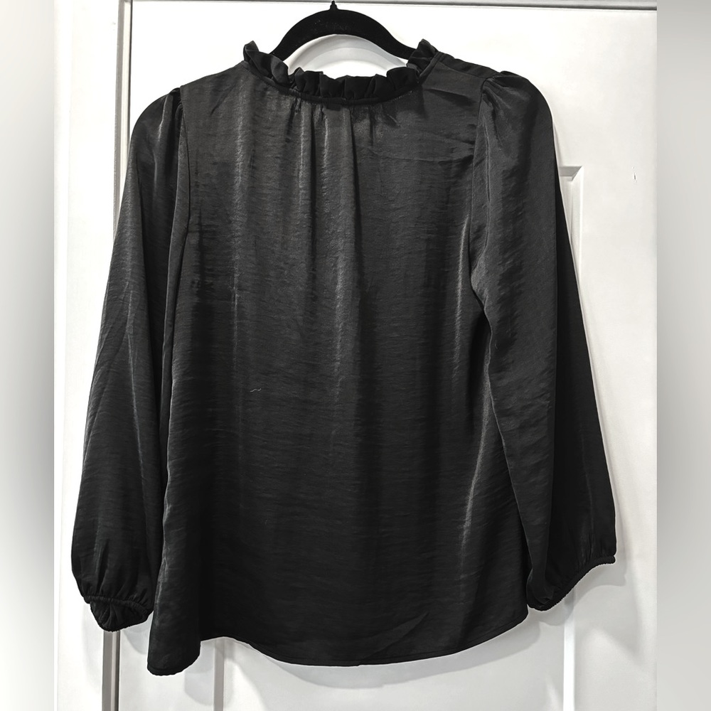 Black Ruffle Blouse - Picture 3 of 3